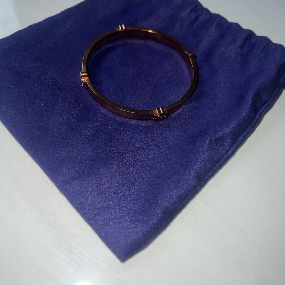Tory Burch Rose Gold Bangle Bracelet - Picture 3 of 3